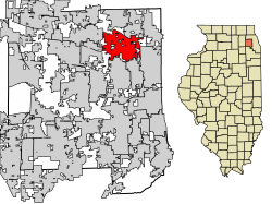 DuPage County Illinois Incorporated and Unincorporated areas Addison Highlighted